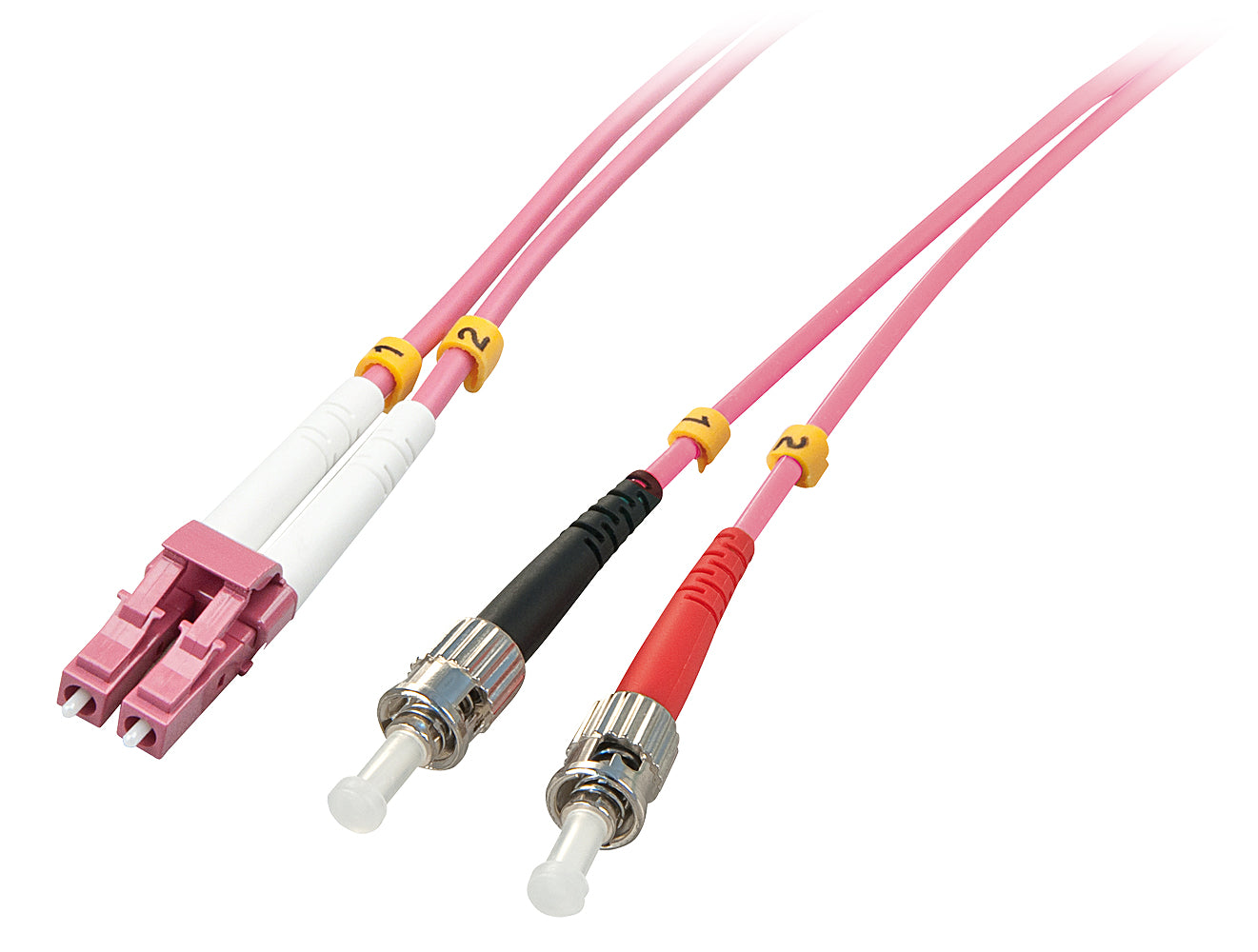 Lindy 46353 fibre optic cable 5 m LC ST OM4 Pink