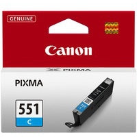 Canon 6509B001/CLI-551C Ink cartridge cyan, 332 pages ISO/IEC 24711 121 Photos 7ml for Canon Pixma IP 8700/IX 6850/MG 5450/MG 6350/MX 725