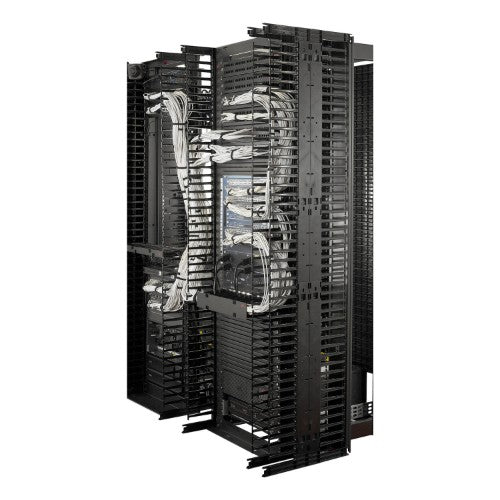 APC Valueline, Vertical Cable Manager for 2 & 4 Post Racks, 84"H X 12"W, Double-Sided with Doors