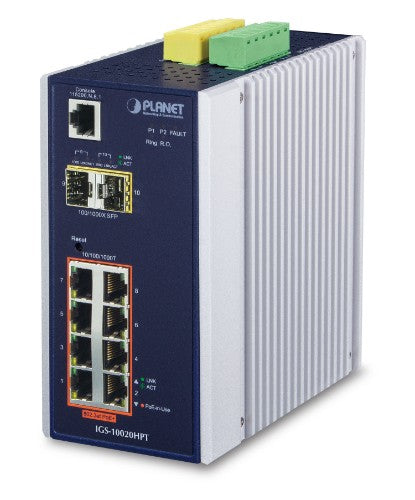 PLANET IGS-10020HPT network switch Managed L2+ Gigabit Ethernet (10/100/1000) Power over Ethernet (PoE) Black, White