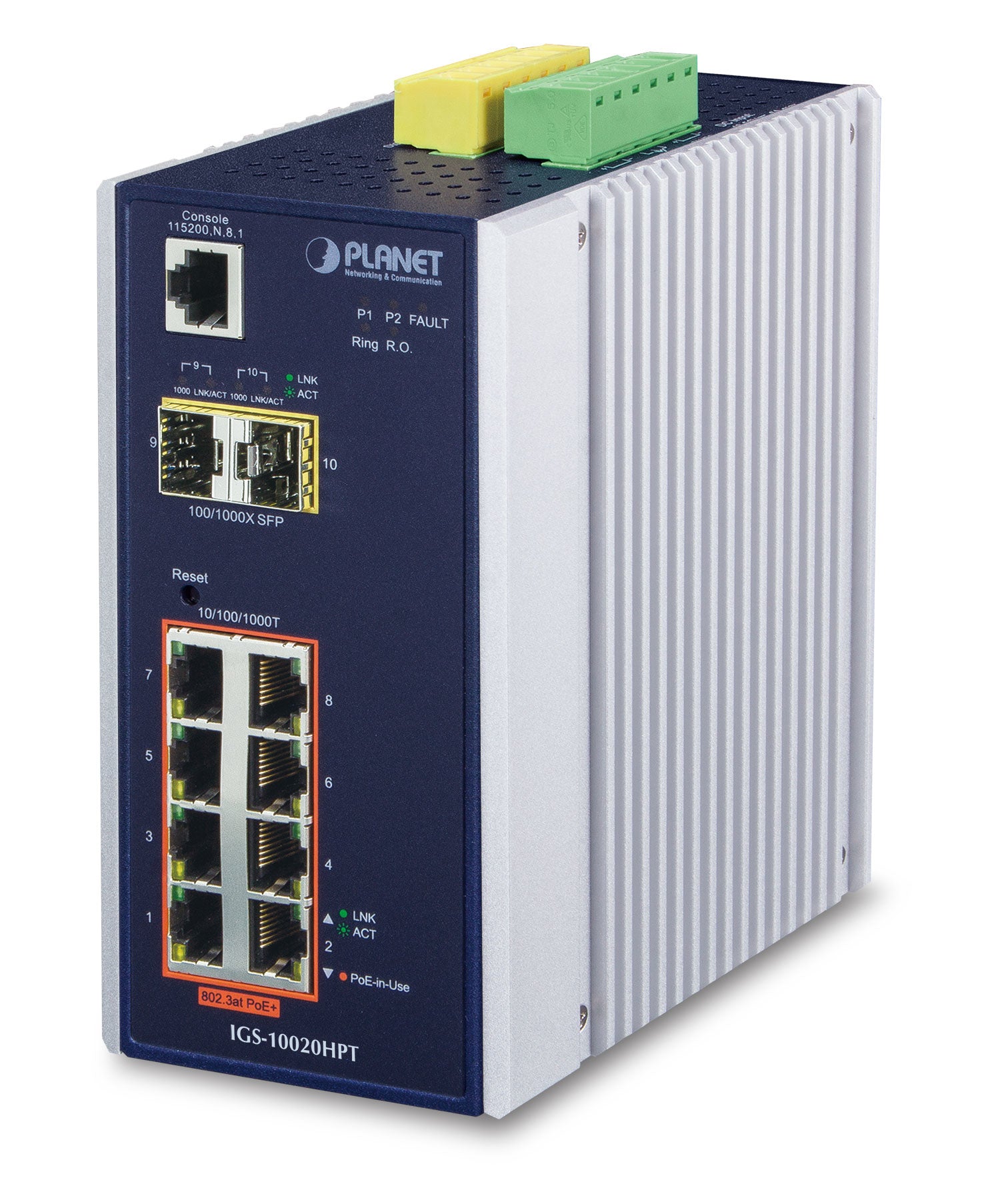 PLANET IGS-10020HPT network switch Managed L2+ Gigabit Ethernet (10/100/1000) Power over Ethernet (PoE) Black, White