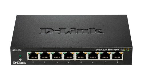 D-Link DGS-108GL Unmanaged Gigabit Ethernet (10/100/1000) Black