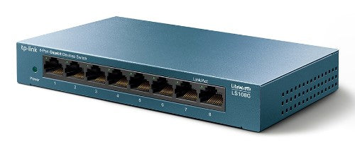 TP-Link LS108G network switch Unmanaged Gigabit Ethernet (10/100/1000) Blue