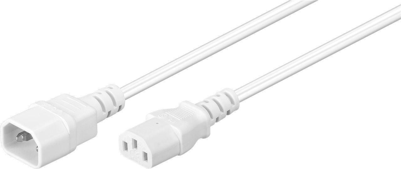 Microconnect PE040605W power cable White 0.5 m C14 coupler C13 coupler