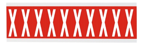 Brady CNL2R X self-adhesive label Rectangle Removable Red, White 250 pc(s)