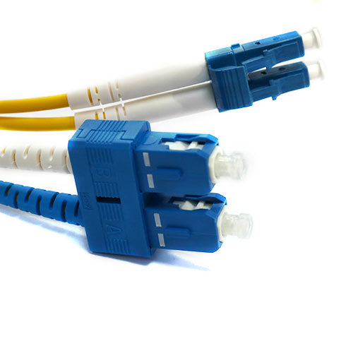 Cablenet 1m OS2 9/125 LC-SC Duplex Yellow LSOH Fibre Patch Lead