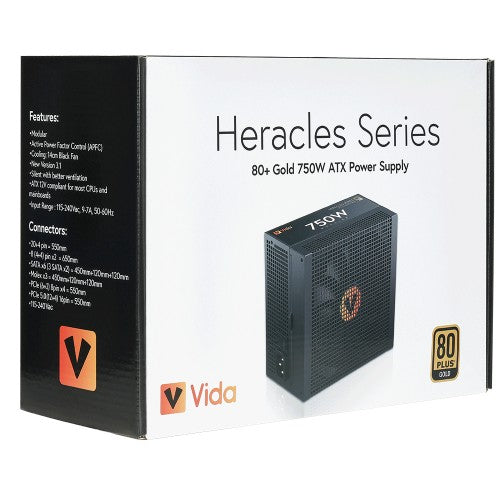 VIDA Heracles power supply unit 750 W 20+4 pin ATX ATX Black
