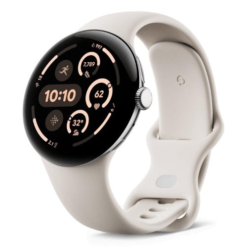 Google Pixel Watch 3 AMOLED 45 mm Digital Touchscreen Silver Wi-Fi GPS (satellite)