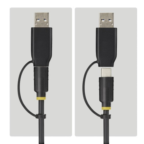 StarTech.com USB-C/USB-A to M.2 NVMe and 2.5in/3.5in SATA Adapter, 10Gbps, Tool-Free External SSD Hard Drive Reader, B+M/M-Key