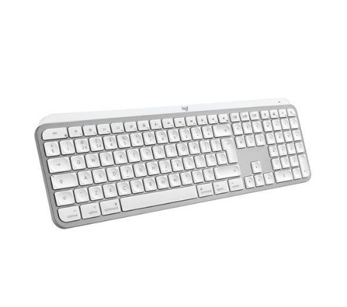 Logitech MX Keys S for Mac keyboard Office RF Wireless + Bluetooth QWERTY UK English Aluminium, White