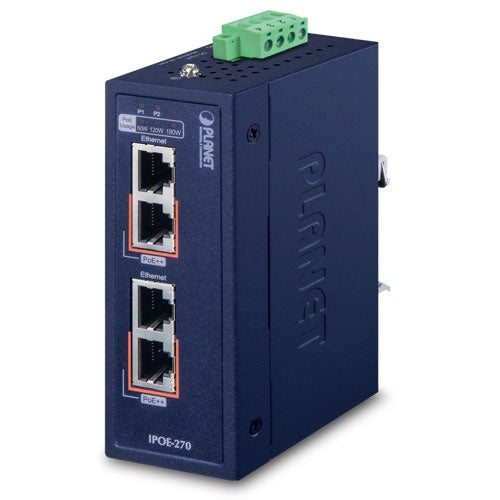 PLANET IPOE-270 network switch Power over Ethernet (PoE) Blue