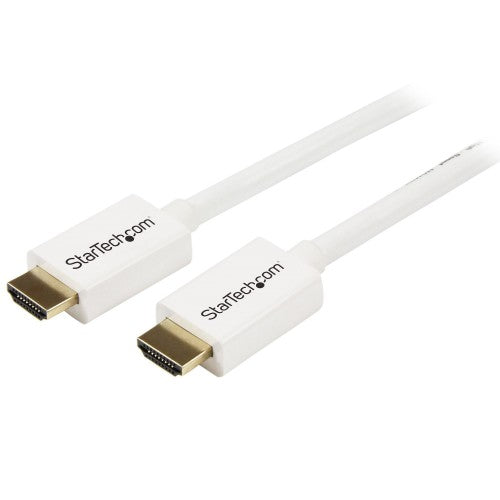 StarTech.com 16.4ft (5m) CL3 Rated HDMI Cable w/ Ethernet - In Wall Rated Ultra HD HDMI Cable - 4K 30Hz UHD High Speed HDMI Cable - 10.2 Gbps - HDMI 1.4 Video/Display Cable - 30AWG, White