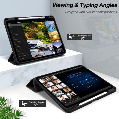 eSTUFF ES68201400-BULK tablet case 32.8 cm (12.9") Folio Black, Transparent