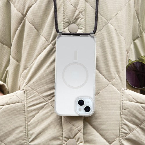 OtterBox React Series Necklace MagSafe for iPhone 15 Plus, Clear