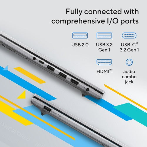ASUS Vivobook 15 X1504VA-BQ2890W Intel Core 5 120U Laptop 39.6 cm (15.6") Full HD 8 GB DDR4-SDRAM 512 GB SSD Wi-Fi 6 (802.11ax) Windows 11 Home Silver