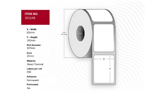 Capture 101149 printer label White