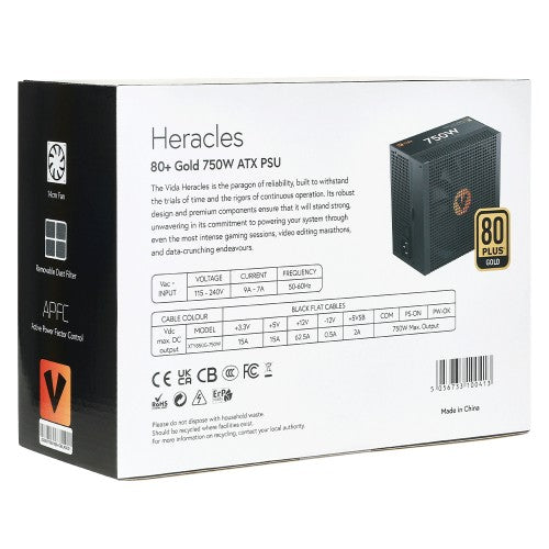 VIDA Heracles power supply unit 750 W 20+4 pin ATX ATX Black