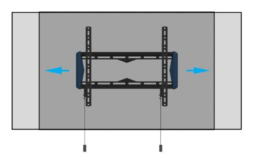 B-Tech Elements Fixed 400 Flat 165.1 cm (65") Wall Black, Blue