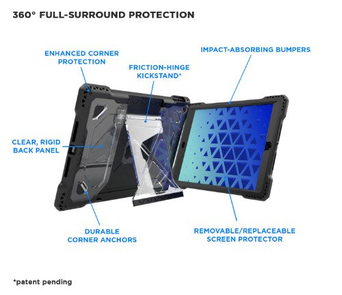 MAXCases Shield Extreme-X2 for iPad 9 10.2" (Fits iPad 7/8) (Black)