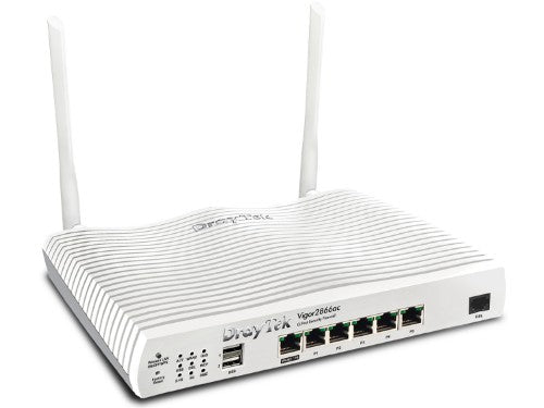 Draytek Vigor 2866AX: Gfast Modem-Firewall wireless router Gigabit Ethernet Dual-band (2.4 GHz / 5 GHz) Grey