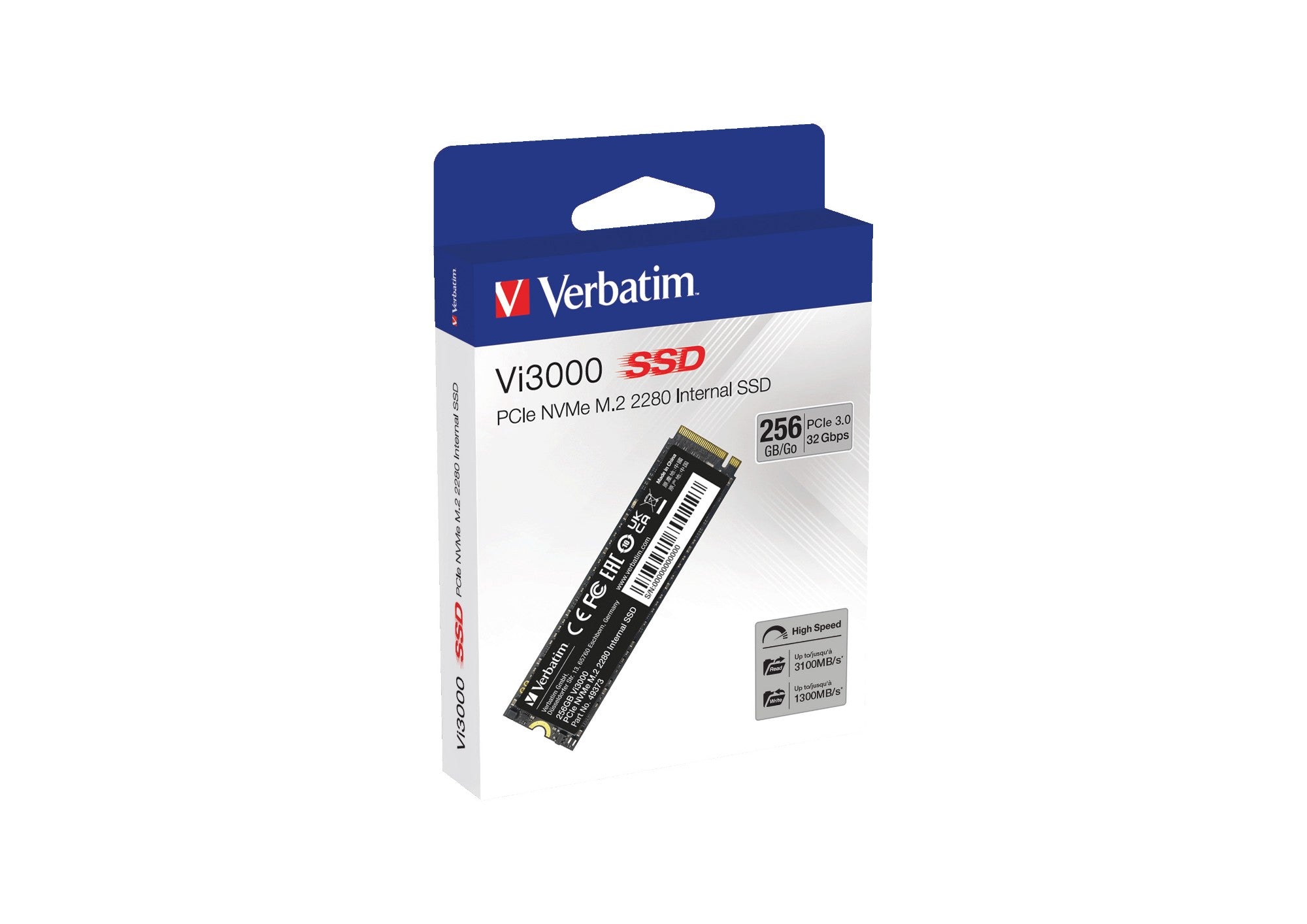 Verbatim Vi3000 PCIe NVMe M.2 SSD 256GB