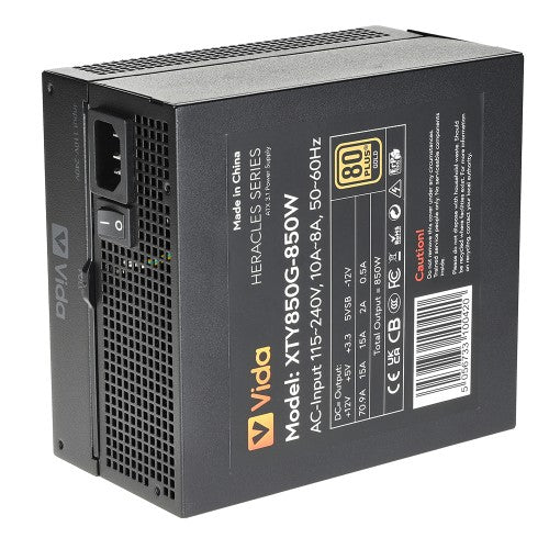 VIDA Heracles power supply unit 850 W 20+4 pin ATX ATX Black