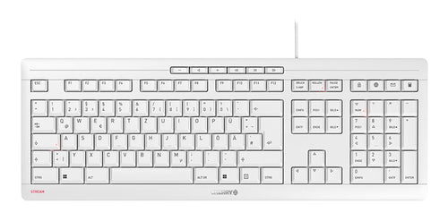 Contour Design STREAM keyboard Office USB QWERTZ German White