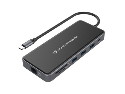 Conceptronic DONN15G notebook dock/port replicator Wired USB 3.2 Gen 1 (3.1 Gen 1) Type-C Grey