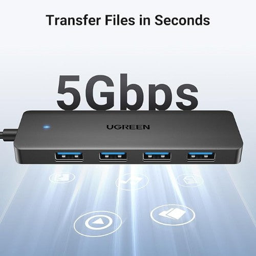 Ugreen USB 3.0 4-PORT HUB USB-A TO 4XUSB Docking USB 3.2 Gen 1 (3.1 Gen 1) Type-A