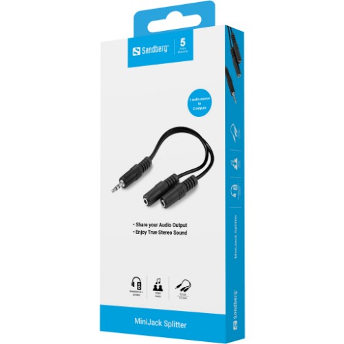 Sandberg MiniJack Splitter 1-2