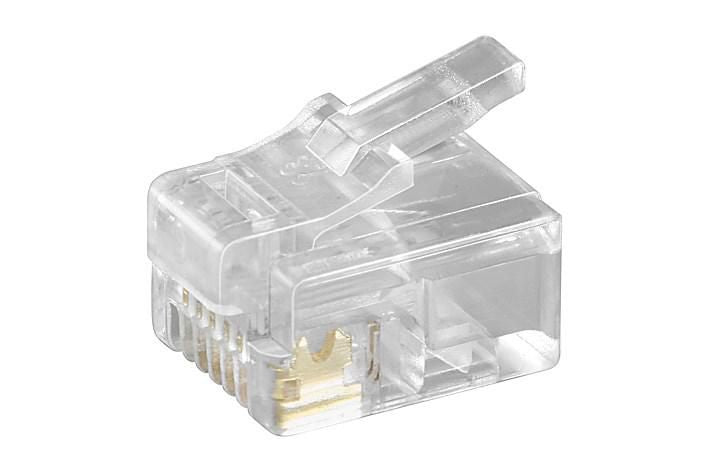 Microconnect KON502-10R wire connector RJ-12 6P6C Transparent