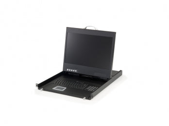 LevelOne 19" Widescreen LCD KVM Rack Console, US Keyboard