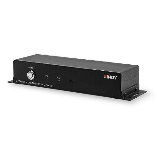 Lindy 2 Port Dual Head DisplayPort 1.2 KVM Switch