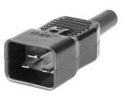 Microconnect C20PLUG wire connector C20 Black