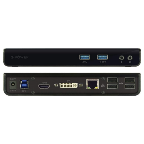 2-Power USB 3.0 Dual Display Docking Station
