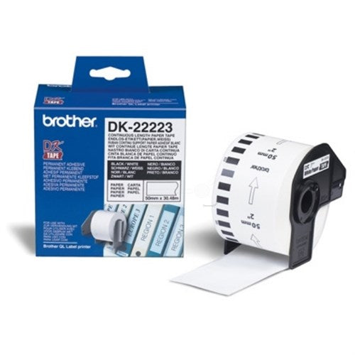 Brother DK-22223 DirectLabel Etikettes white 50mm x 30,48m for Brother P-Touch QL/700/800/QL 12-102mm/QL 12-103.6mm