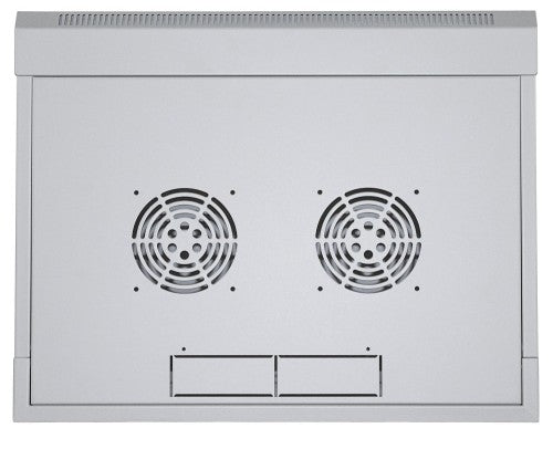 Intellinet 19" Network Cabinet - Wall Mount (Standard), 12U, 450mm Deep, Grey, Flatpack, Max 60kg, Suitable also for use on desk or floor, Usable Depth 260mm, Metal & Glass Door, Back Panel, Removeable Sides, Parts for wall install (eg screws/rawl plugs)