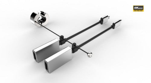 Vivolink PROADRING8S video cable adapter Mini DisplayPort + USB-C HDMI Black, Grey