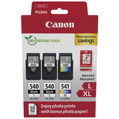 Canon 5224B015/PG-540L+CL-541XL Printhead cartridge multi pack 2x black +1x color Pack=3 for Canon Pixma MG 2150/MX 370