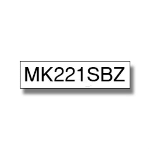 Brother MK-221SBZ DirectLabel black on white 9mm x 4m for Brother P-Touch M 9-12mm
