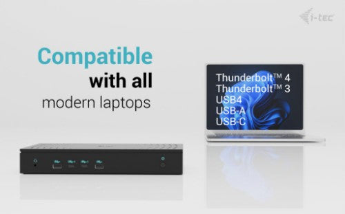 i-tec Universal 5x 4K/60Hz Display Docking Station + Power Delivery 100W