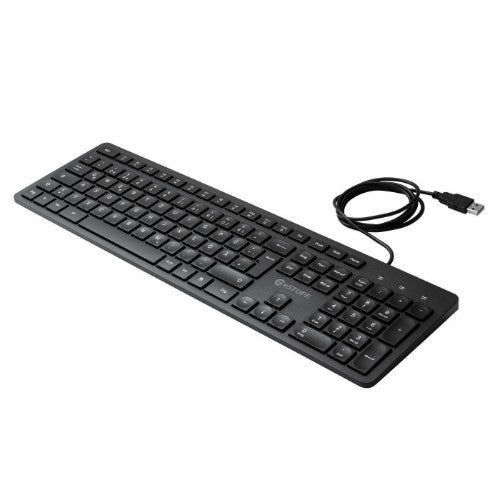 eSTUFF GLB211402 keyboard Office USB QWERTZ German Black