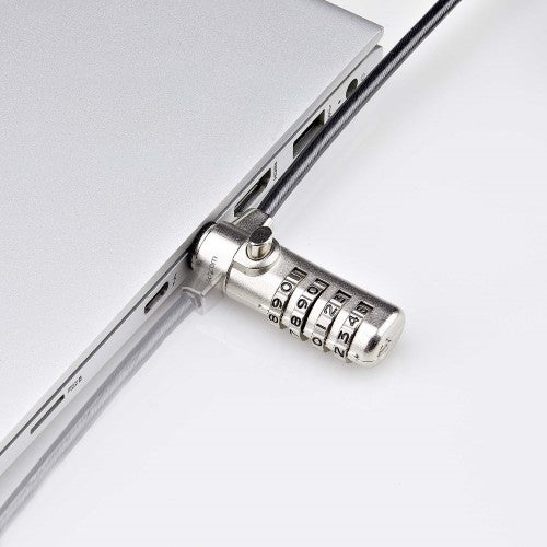 StarTech.com Slim Lock K-Slot Compatible, 5ft (1.5m) Locking Cable, Desk Anti-Theft Security For Laptop/Notebook, Cut-Resistant Steel Cable, Combination Lock