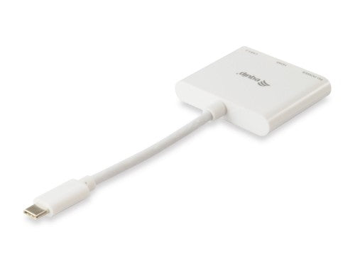 Equip USB Type C to HDMI Female/USB A Female/PD Adapter