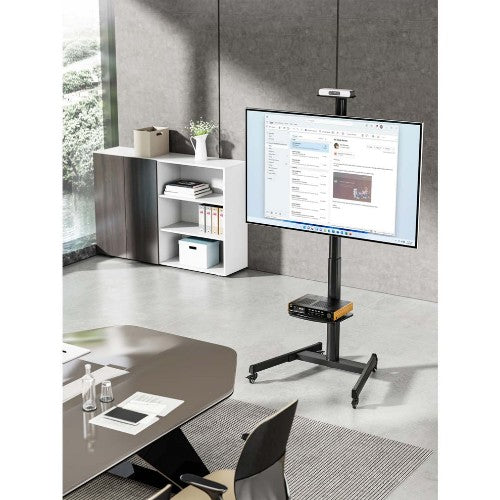Manhattan Trolley Mount Stand for TV & Monitors (crank handle height adjust), For screens: 37" to 65", VESA compatability: all between 200x200 to 600x400mm -check the dimensions of the four mounting holes on back of screen to ensure it fits, Max 70kg,1120