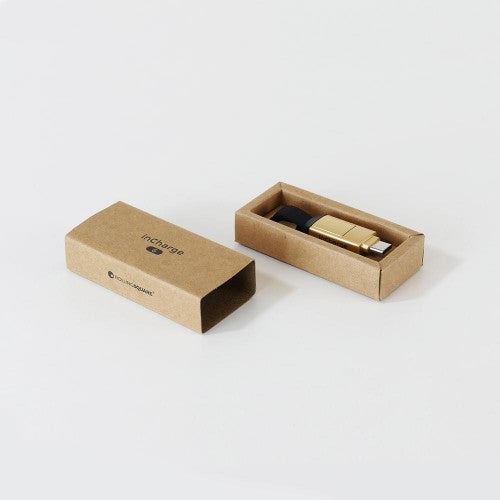 Rolling Square inCharge 6 USB cable USB C Mini-USB A Gold