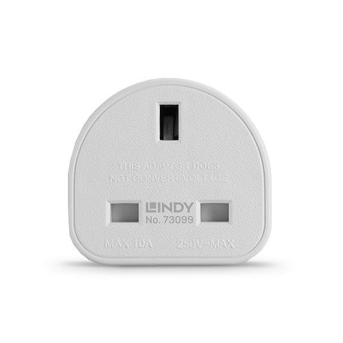 Lindy UK to Euro Adapter Travel Plug, White