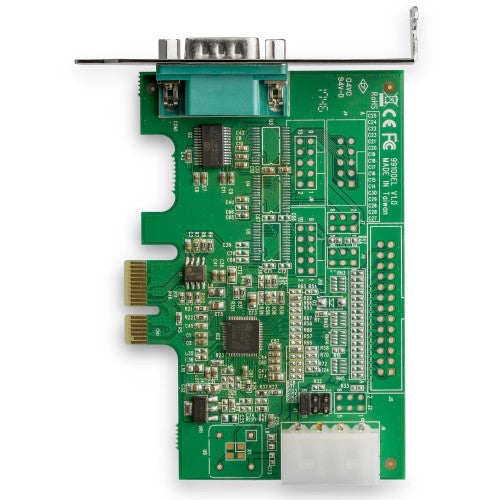 StarTech.com 4-port PCI Express RS232 Serial Adapter Card - PCIe RS232 Serial Host Controller Card - PCIe to Serial DB9 Card - 16950 UART - Expansion Card - Windows/Linux
