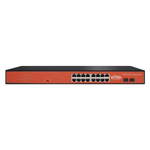 Wi-Tek WI-SG116F network switch Unmanaged Gigabit Ethernet (10/100/1000) Black, Orange