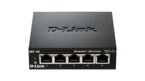 D-Link DGS-105GL/E network switch Unmanaged Gigabit Ethernet (10/100/1000) Black